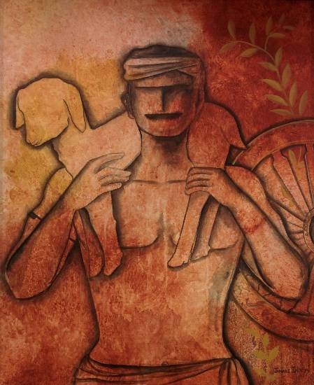 Serene Life, painting by Janaki Injety