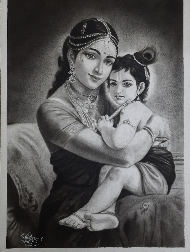 Painting  by Abhilesh Badgujar - Krishna