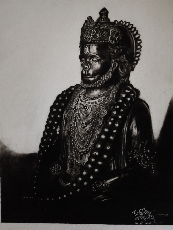Painting  by Abhilesh Badgujar - Hanuman