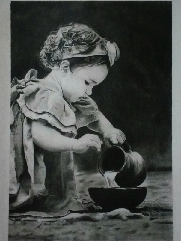 Painting  by Abhilesh Badgujar - Baby Girl