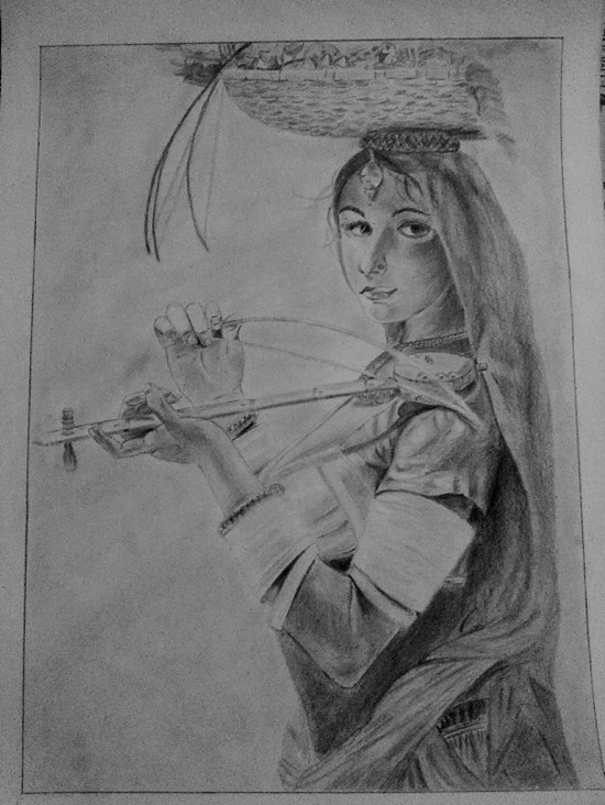 Women, painting by Abhilesh Badgujar