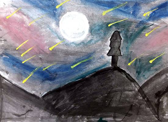 Painting  by Anuri Madhuashis - Shooting stars