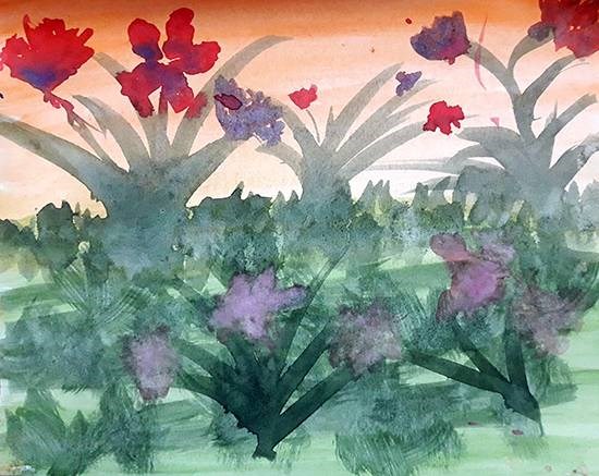 Flowers, painting by Anuri Madhuashis