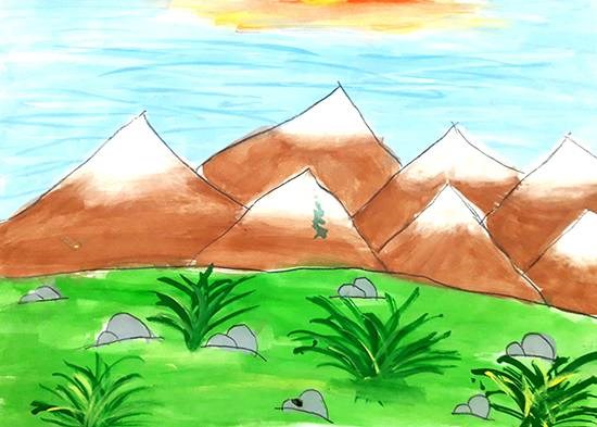 Hills, painting by Anuri Madhuashis