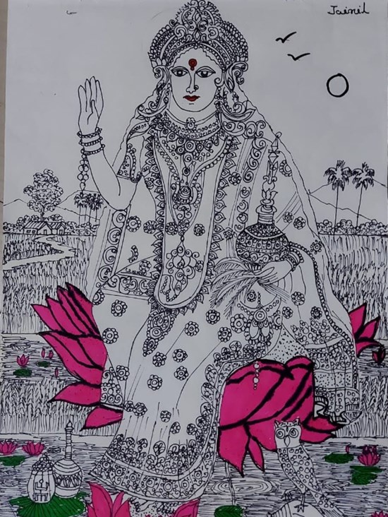 Maa, painting by Jainil Bhavsar