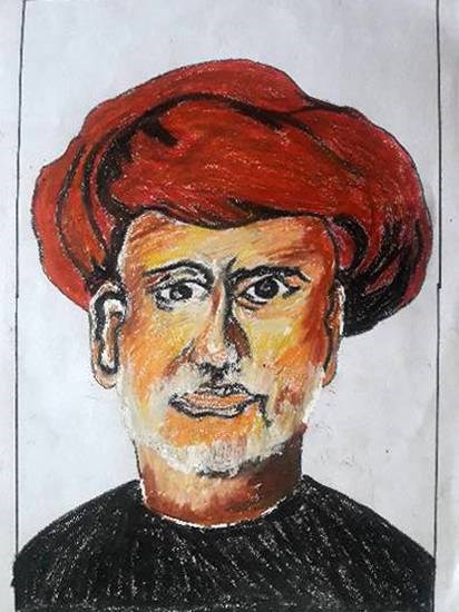 Mahatma Jyotiba Phule, painting by Pradnya Pratapsinh Sarnikar