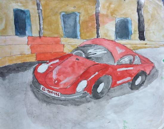 Painting  by Nandakishore M O - Beetle car