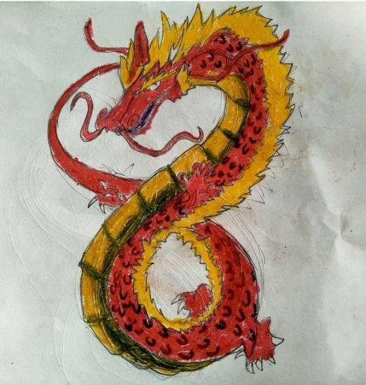 Dragon, painting by Nandakishore M O