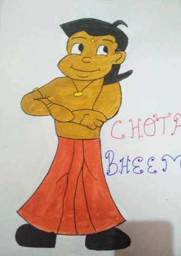Chota Bheem Painting by Prerna Tyagi