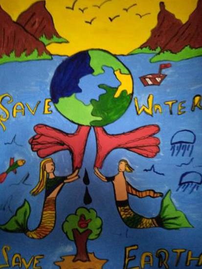 Save Water, painting by Prerna Tyagi