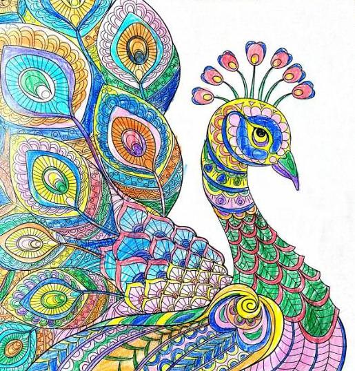 Peacocks, painting by Prerna Tyagi