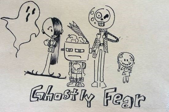 Ghostly fear, painting by Baki Nuan
