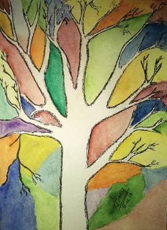 Tree, painting by Anvi Rameshwar Bang