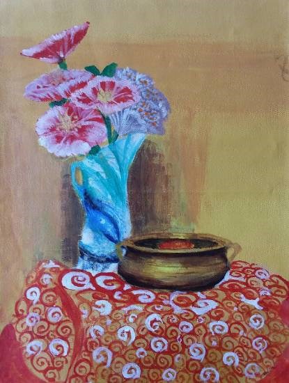 Still Life, painting by Harshini 
