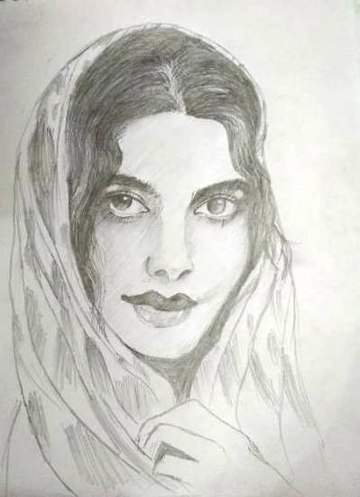 Woman, painting by Harshini 