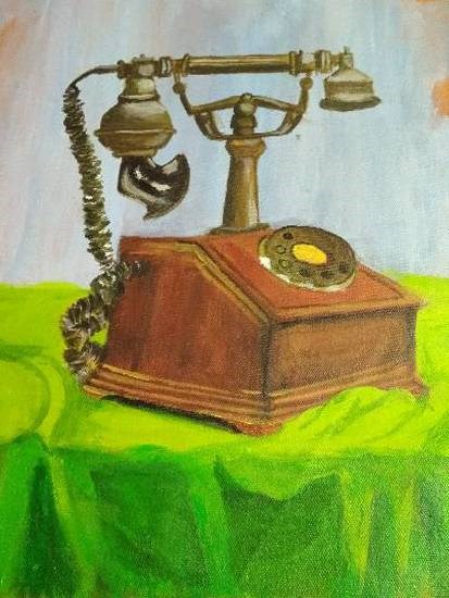 Telephone, painting by Harshini 