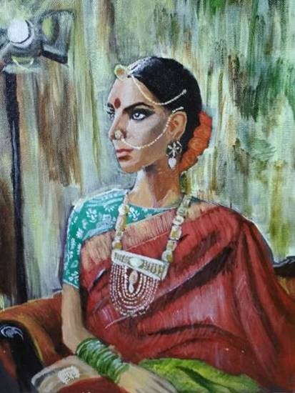 Lady, painting by Harshini 