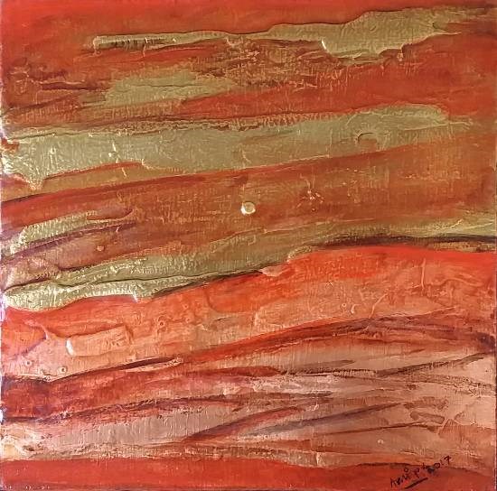 Red Earth - 3, painting by Ami Patel