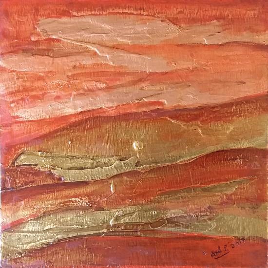 Red Earth - 4, painting by Ami Patel