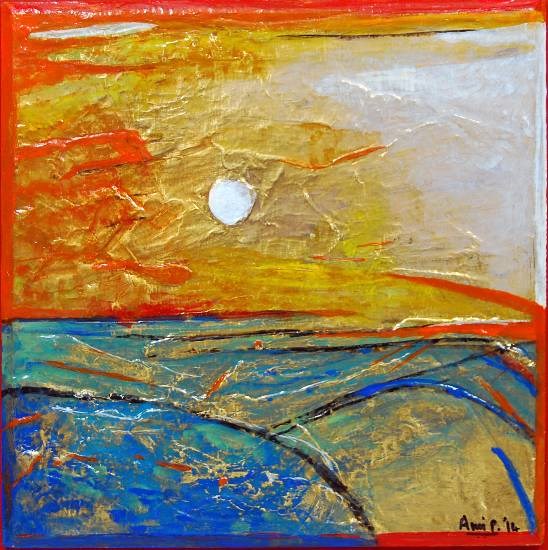 Mumbai - Rising sun, painting by Ami Patel