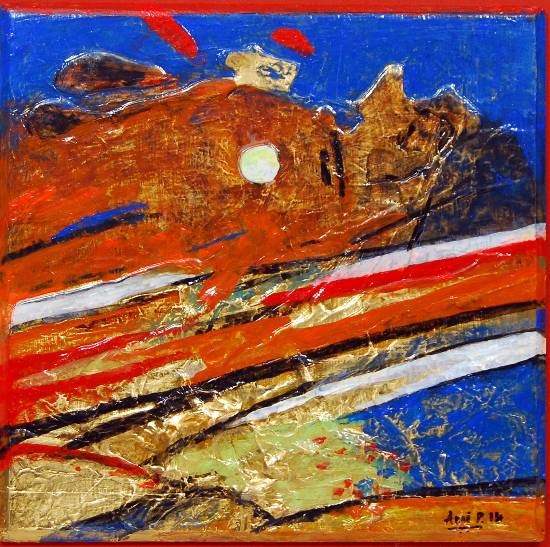 Mumbai - Rising sun - 2, painting by Ami Patel