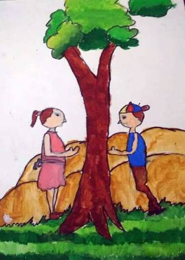 Painting  by M Varsini - Children