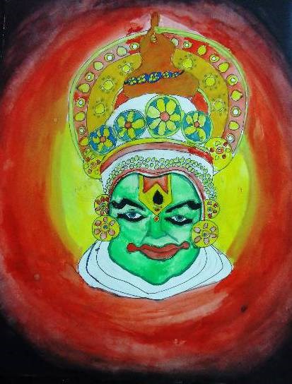 Kathakali, painting by M Varsini