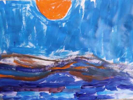 Sea & Sky, painting by Saee Kaustubh Deo
