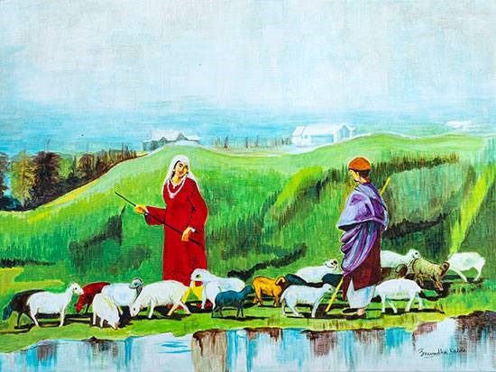 Call of the Valley (Kashmir painting), painting by Anuradha Kabra