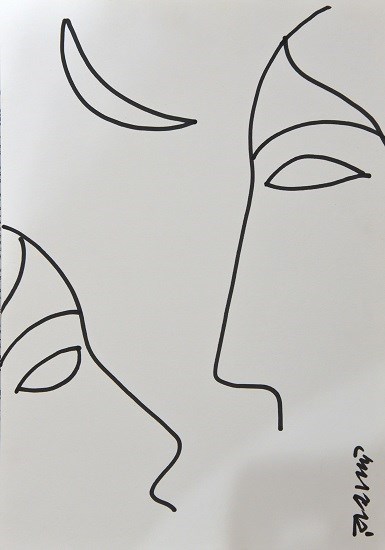 Untitled - 9-6, painting by Ramananda Bandyopadhyay