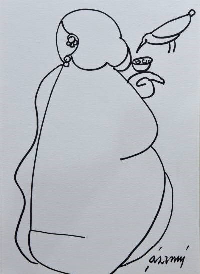 Untitled - 9-4, painting by Ramananda Bandyopadhyay