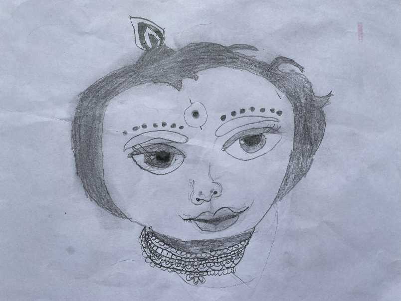 Painting  by Ayana Bavdhankar - Baby Krishna