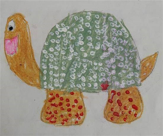 The Tortoise, painting by Ayana Bavdhankar