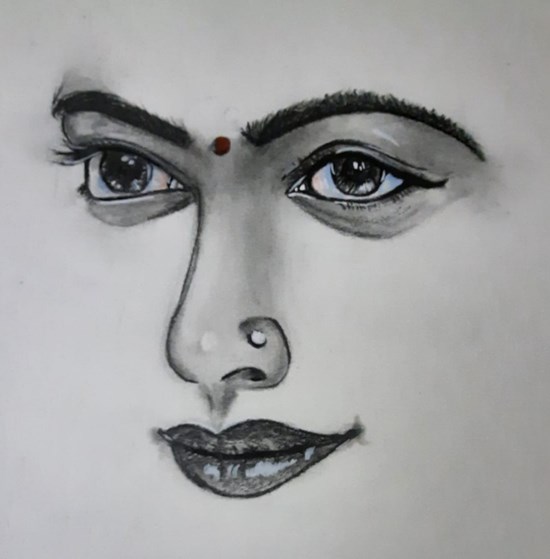 Eyes, painting by Kamakshi Kannan