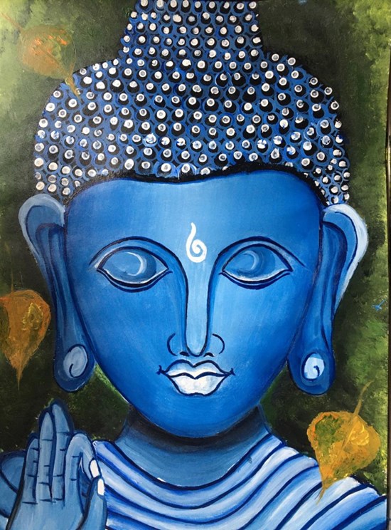 Lord Budha, painting by Kamakshi Kannan