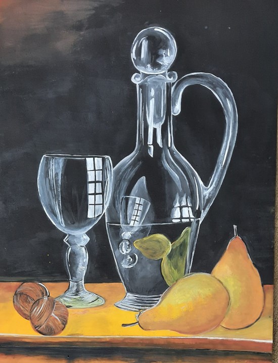 Glass Jar, painting by Kamakshi Kannan