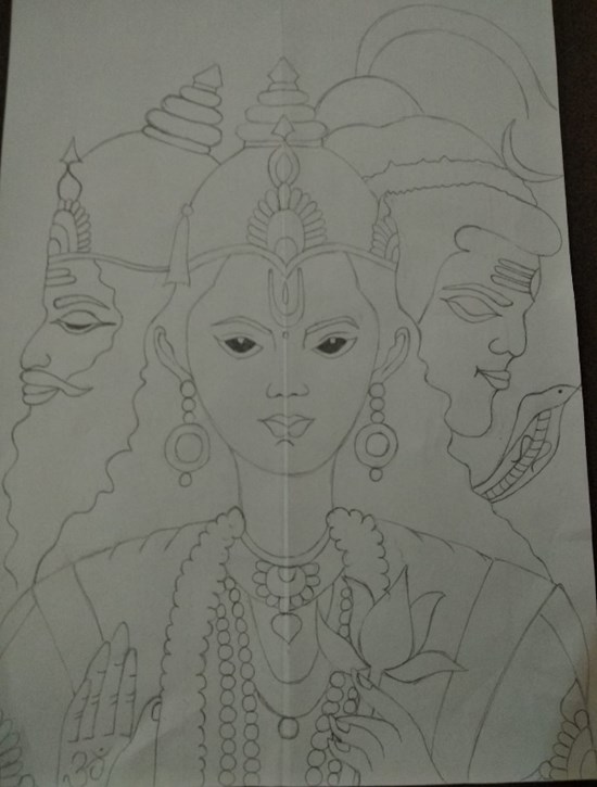 God, painting by Adip Songire