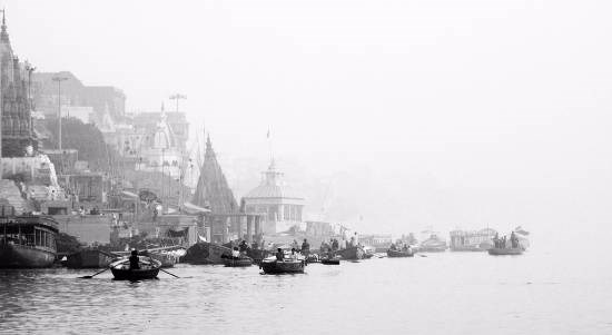 The City of Light - Varanasi skyline, photograph by Kumar Mangwani