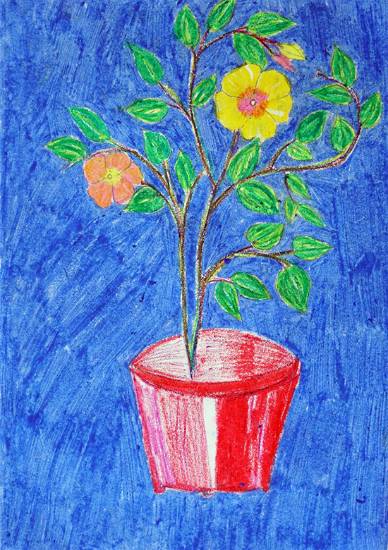 Painting  by Vaishali Santya Tumbada - Flower vase