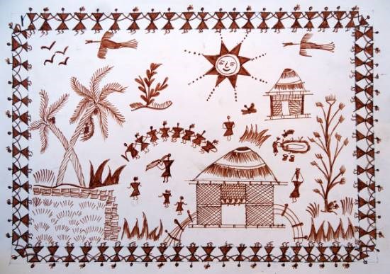 Warli Art, painting by Priyanka Ambunath Govind