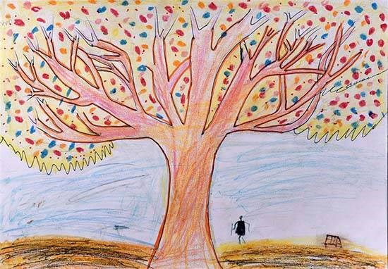 Tree, painting by Chandu Raman Rinjad