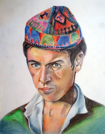 Kawali Man, painting by Tanvi Dharmendrakumar Bhutwala