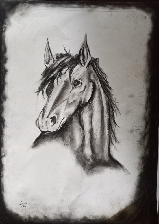 Stallion, painting by Jude Dlima