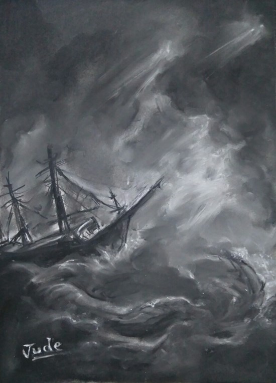 Sail on, painting by Jude Dlima