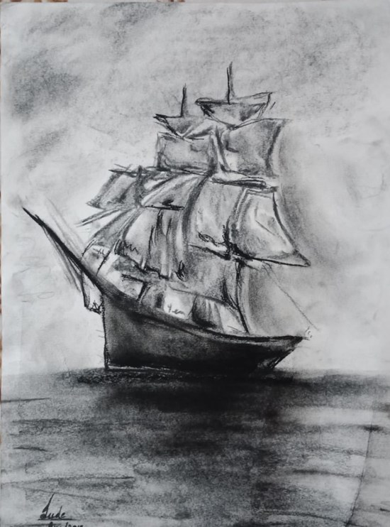 Voyage, painting by Jude Dlima