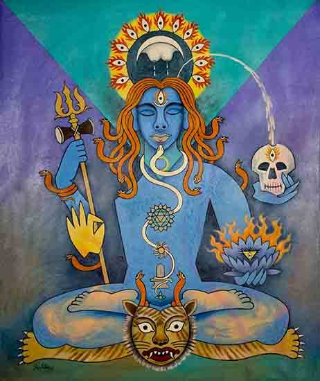 painting by Shahraj M - Aanantha lahari