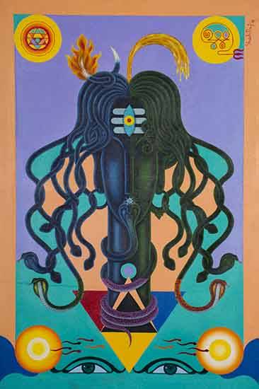 You too Can become God (Dedicated to Osho), Painting by  Artist Shahraj M