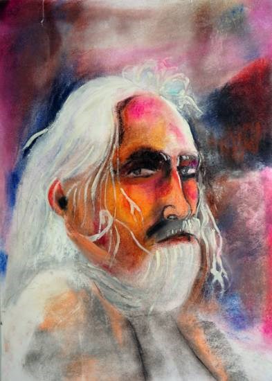 Monk, painting by Tisshya Sharma