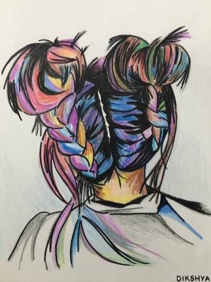 A girl, painting by Dikshya Supreet