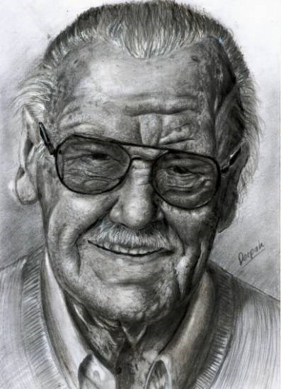 Stan Lee, painting by Deepak Kumar EP